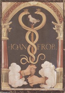 Dispositivo De Imprenta De Johannes Froben — Hans Holbein El Joven