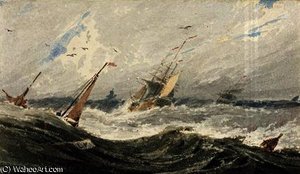 Boats on a Stormy Sea