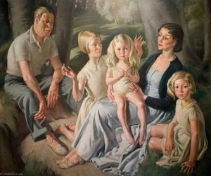Mr And Mrs R. H. Butler And Their Daughters — Bernard Fleetwood-walker