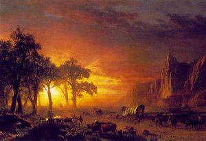 Emigrants Crossing The Plains — Albert Bierstadt