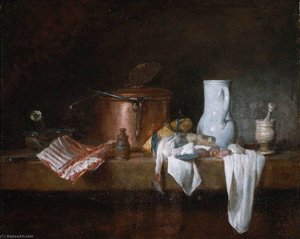 The Kitchen Table — Jean-baptiste-siméon Chardin, Rococo