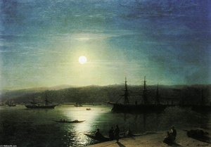 Bosphorus By Moonlight — Ivan Konstantinovich Aivazovsky