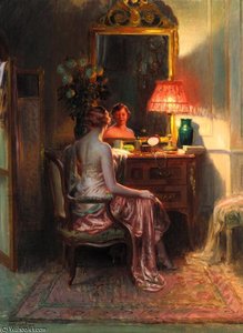Dans Le Boudoir — Delphin Enjolras, Academic Painting