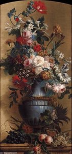 Flowers In A Blue Vase — Willem Van Leen