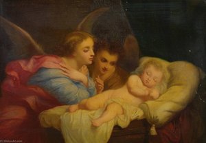 Angels Adoring the Christ Child