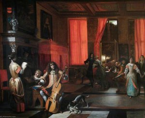 A Musical Party — Pieter De Hooch, Dutch Golden Age