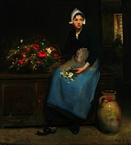 The Young Flower Seller — Claude Joseph Bail