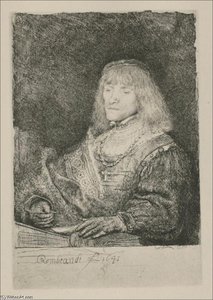 A Man With A Crucifix And Chain — Rembrandt Van Rijn, Baroque