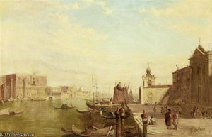 Looking Towards The Doge's Palace From Campo Della Salute, Venice — Alfred Pollentine