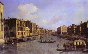 Grand Canal - Looking South-east From The Campo Santo Sophia To The Rialto Bridge — Canaletto