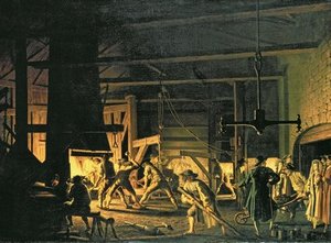 In The Anchor-forge At Soderfors. The Smiths Hard At — Pehr Hilleström
