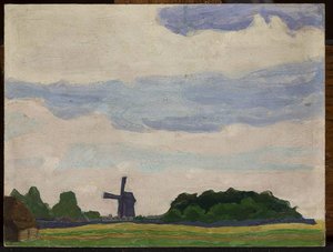 Landscape With A Windmill — Jan Grzegorz Stanisławski