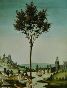 Annunciation Cestello (detail) — Sandro Botticelli