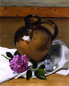 Jug And Hydrangea — Félix Vallotton