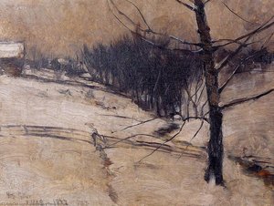 Snow Scene — John Henry Twachtman, Impressionism