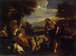 Jacob Meeting Rachel — Da Pier Francesco Mola, Baroque