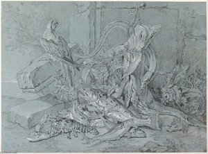 Still-life With Fish And Parrot