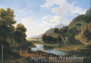 Paysage Historique Les Habitants Des Montagnes Du Taygete Célèbrent Une Fête Dans Le Temple De Bacchus — Jean-victor Bertin