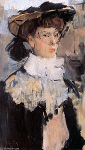 Young Woman With Hat Sun — Isaac Lazarus Israels