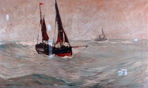 The 'amity' Leaving For The Fishing Grounds — Ernest Dade