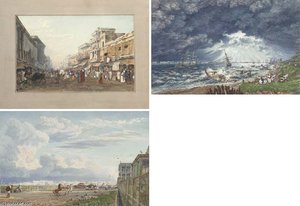Twenty-four Highly Finished Watercolours Of Views In Calcutta. With Scratching-out And Bodycolou