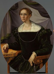 Portrait Of A Woman, Carlo Portelli (attributed To), 1540 - 1565 — Carlo Portelli