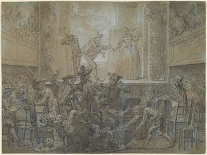The Scene With The Tall Baguenodière — Jean-baptiste Oudry