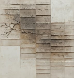 Dendritic Branch Over Weathered Sandstone Strata — Laurent Roche