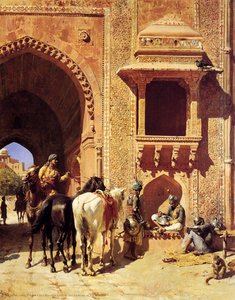 Gate Of The Fortress At Agra, India — Edwin Lord Weeks