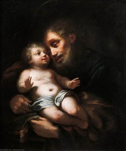 St Joseph With The Child — Francesco Conti