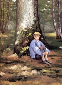 Yerres, Camille Daurelle Under An Oak Tree — Gustave Caillebotte