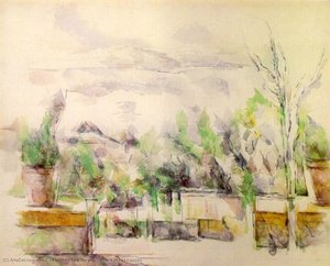 The Garden Terrace At Les Lauves — Paul Cézanne, Post-impressionism