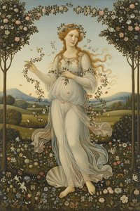 The Ethereal Awakening: A Primordial Reverie In Rose And Light — Jacques Villedieu, Early Renaissance (florentine)