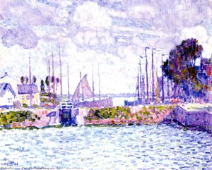 Veere (holland): October Mists — Theo Van Rysselberghe