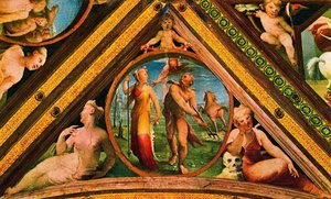 Pennacchio With The Contest Between Minerva Neptune — Domenico Di Pace Beccafumi, Mannerism