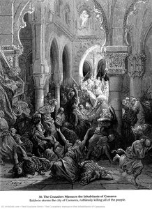 The Crusaders Massacre The Inhabitants Of Caesarea — Gustav Dore, Romanticism
