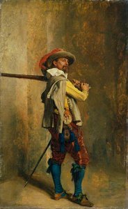 A Musketeer Time Of Louis Xiii — Jean-louis Ernest Meissonier, Contemporary Realism