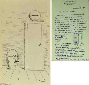 Hombre Y Sostenedor De Cabeza — René Magritte
