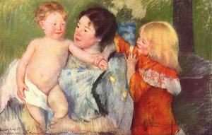After The Bath — Mary Stevenson Cassatt, Impressionist Domesticity