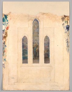 Design for triple lancet window for St. John's Episcopal Church, Cornwall, New York