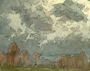 Patterned Landscape And Trees — Sidney Herbert Sime