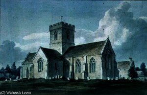 South-east View of Dinton Church,