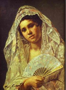 Spanish Dancer Wearing A Lace Mantilla — Mary Stevenson Cassatt