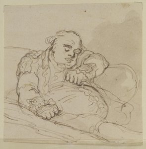 Man Asleep In An Arm-chair — Thomas Rowlandson