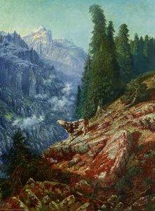 The Lost Cow — Paul Gustave Doré, Romantic Landscape Painting