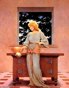 Lady Violetta About To Make Tarts — Maxfield Parrish
