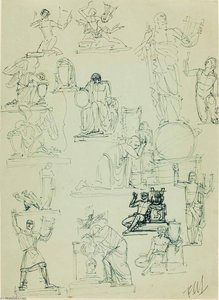 (studies Of Orpheus And Funerary Monuments) — Paul Manship
