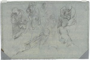 Figure Genuflesse E Studi Di Mani (per La — Federico Fiori Barocci, Baroque