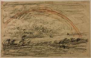 Landscape With A Rainbow — Charles-françois Daubigny