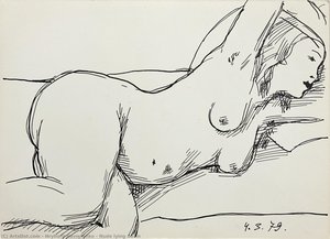 Nude Lying Down — Hryhorii Havrylenko